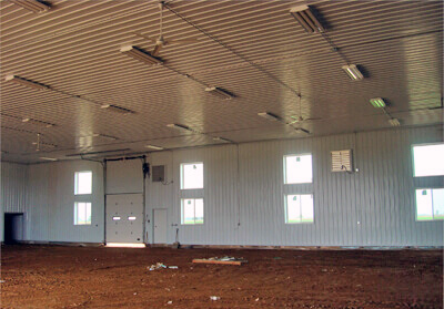 Farm Steel Storage Building - Interior