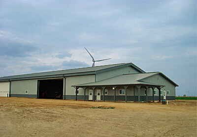 Large Machinery Storage/Shop Steel Building at a Farm - 81' x 238' x 18