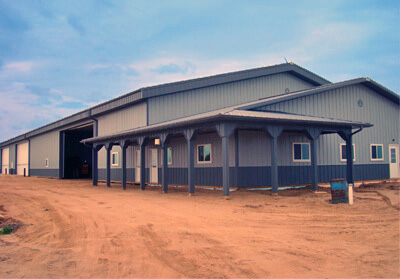 Machine Shop Steel Building at a Farm
