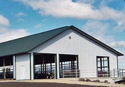Metal Pole Barn for Dairy and Livestock, Freestall Barn