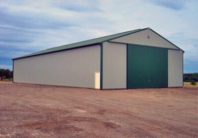 Metal Pole Barn for Machine Storage - 60' x 120' x 18'