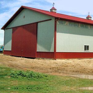 Pole Barn Metal Farm Machine Storage Mi 1